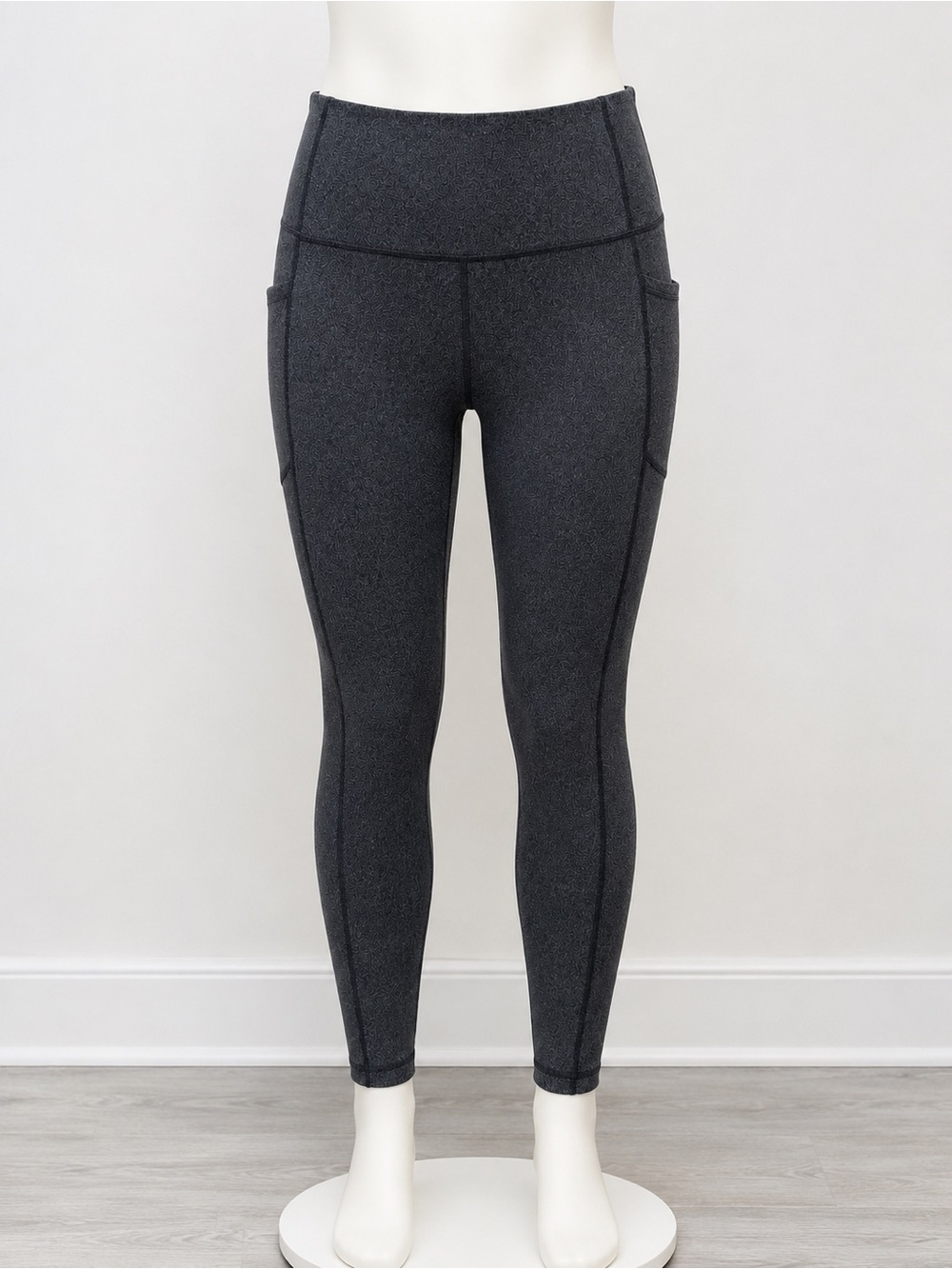 High-Waist Dark Gray Pocket Leggings